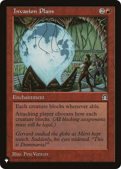 Invasion Plans (The List) Medium Play