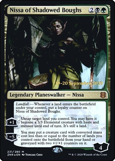 Nissa of Shadowed Boughs (Promos: Prerelease Cards) Light Play Foil