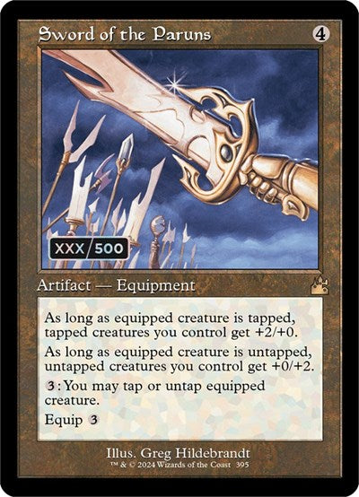 Sword of the Paruns (Retro Frame) (Serial Numbered) (Ravnica Remastered) Near Mint Foil