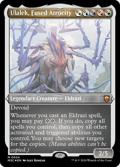 Ulalek, Fused Atrocity (Foil Etched) (Commander: Modern Horizons 3) Light Play Foil