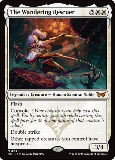 The Wandering Rescuer (Duskmourn: House of Horror) Light Play Foil