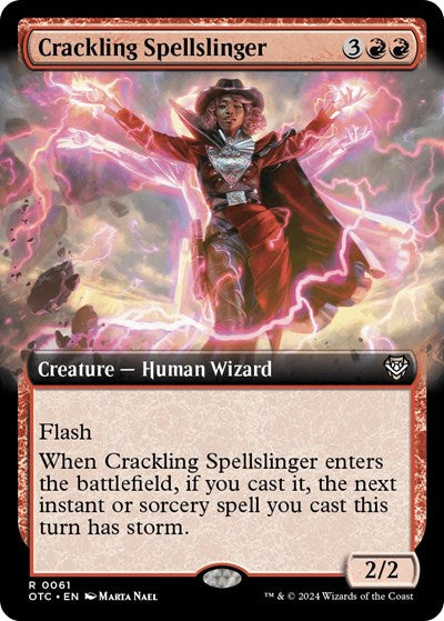 Crackling Spellslinger (Extended Art) (Commander: Outlaws of Thunder Junction) Near Mint