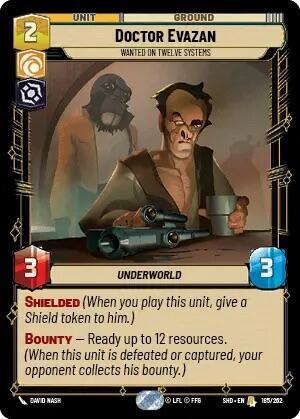 Doctor Evazan Wanted on Twelve Systems (Shadows of the Galaxy) Near Mint Foil