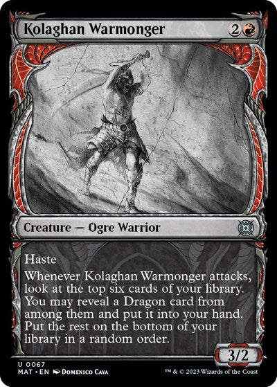 Kolaghan Warmonger (Showcase) (March of the Machine: The Aftermath) Light Play Foil