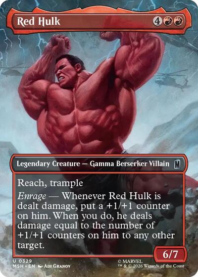 Red Hulk (Borderless) (Marvel Super Heroes) Near Mint Foil