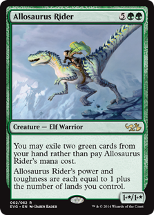Allosaurus Rider (Duel Decks Anthology: Elves vs Goblins) Heavy Play