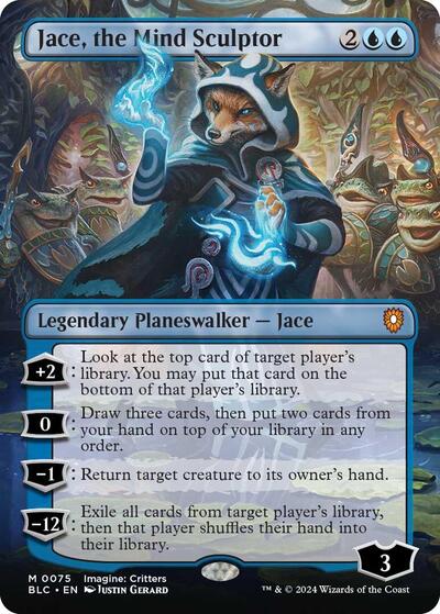 Jace, the Mind Sculptor (Borderless) (Commander: Bloomburrow) Near Mint Foil
