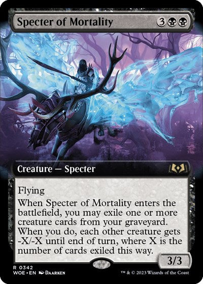 Specter of Mortality (Extended Art) (Wilds of Eldraine) Near Mint Foil