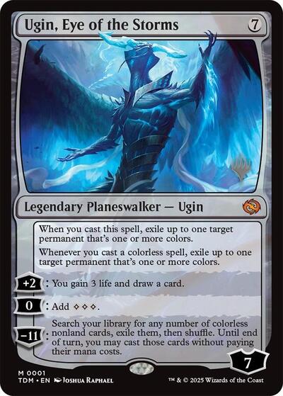 Ugin, Eye of the Storms (Promo Pack: Tarkir: Dragonstorm) Light Play Foil