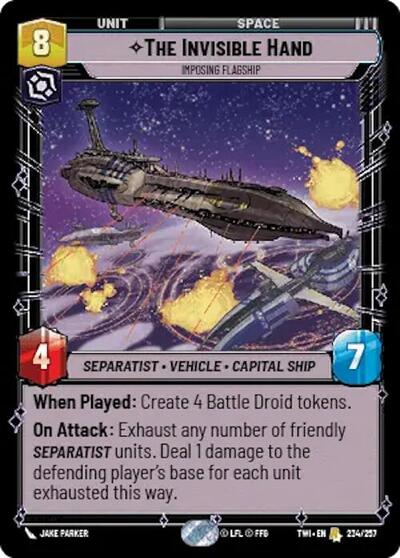 The Invisible Hand Imposing Flagship (Twilight of the Republic) Near Mint Foil