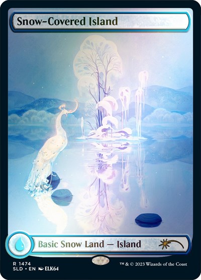Snow-Covered Island (1474) (Rainbow Foil) (Secret Lair) Light Play Foil