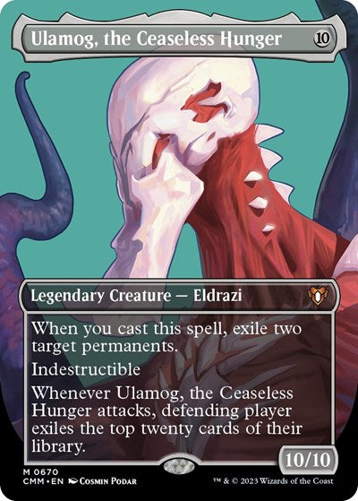 Ulamog, the Ceaseless Hunger (Borderless) (Commander Masters) Light Play
