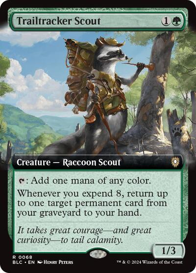 Trailtracker Scout (Extended Art) (Commander: Bloomburrow) Light Play