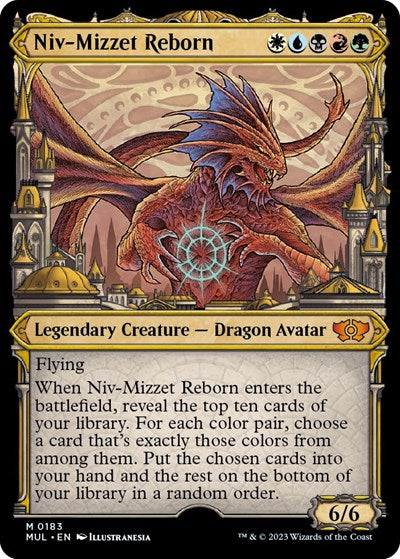 Niv-Mizzet Reborn (Halo Foil) (March of the Machine: Multiverse Legends) Light Play Foil