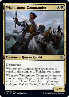 Wintermoor Commander (Throne of Eldraine) Damaged / Poor Foil
