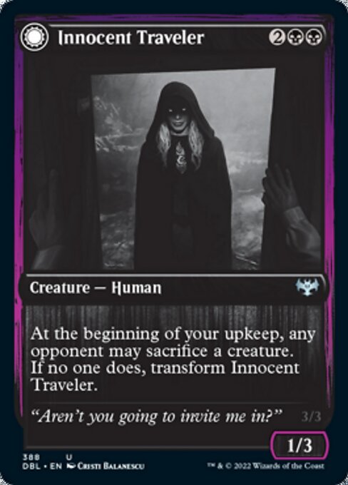 Innocent Traveler / Malicious Invader (Innistrad: Double Feature) Near Mint Foil