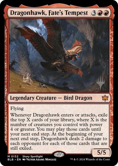 Dragonhawk, Fate's Tempest (Promo Pack: Bloomburrow) Near Mint