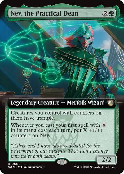 Nev, the Practical Dean (Extended Art) (Commander: Secrets of Strixhaven) Near Mint