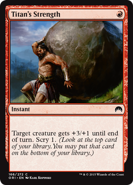Titan's Strength (Magic Origins) Medium Play Foil