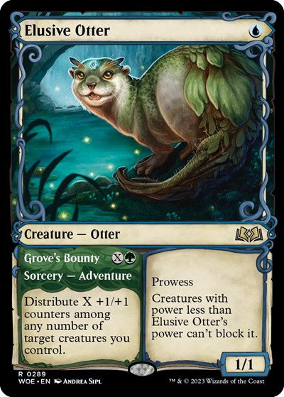 Elusive Otter (Showcase) (Wilds of Eldraine) Near Mint