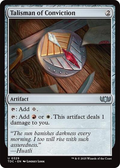 Talisman of Conviction (Commander: Tarkir: Dragonstorm) Light Play