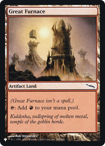 Great Furnace (MRD) (Secret Lair Commander: Heads I Win, Tails You Lose) Medium Play Foil