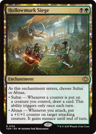 Hollowmurk Siege (Tarkir: Dragonstorm) Light Play Foil