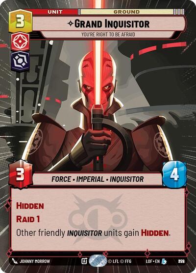 Grand Inquisitor You're Right to Be Afraid (Hyperspace Foil) (Legends of the Force) Near Mint Foil