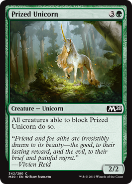 Prized Unicorn (Magic 2020 Core Set) Near Mint