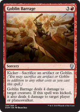 Goblin Barrage (Dominaria) Light Play