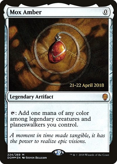 Mox Amber (Promos: Prerelease Cards) Medium Play Foil