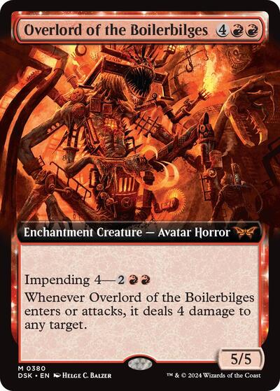 Overlord of the Boilerbilges (Extended Art) (Duskmourn: House of Horror) Light Play Foil