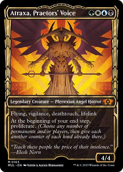 Atraxa, Praetors' Voice (Halo Foil) (March of the Machine: Multiverse Legends) Light Play Foil