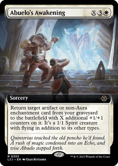 Abuelo's Awakening (Extended Art) (The Lost Caverns of Ixalan) Medium Play Foil