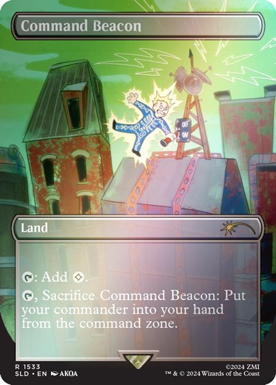 Command Beacon (1533 Rainbow Foil) (Secret Lair) Light Play Foil