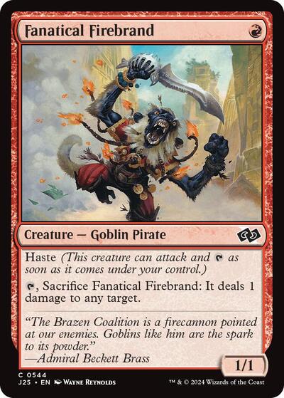 Fanatical Firebrand (Foundations Jumpstart) Medium Play