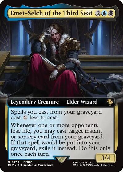 Emet-Selch of the Third Seat (Extended Art) (Commander: FINAL FANTASY) Light Play Foil