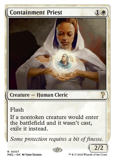 Containment Priest (White Border) (Mystery Booster 2) Near Mint