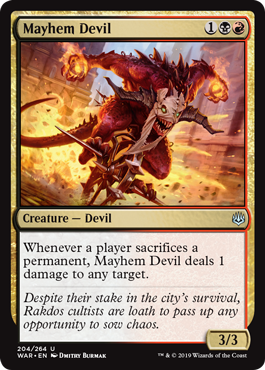 Mayhem Devil (War of the Spark) Medium Play Foil