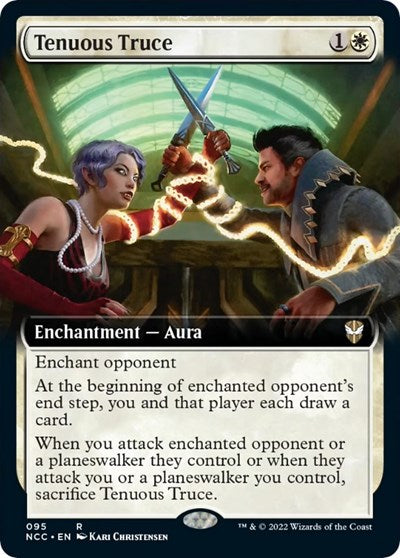 Tenuous Truce (Extended Art) (Commander: Streets of New Capenna) Light Play Foil