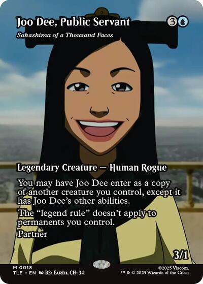 Joo Dee, Public Servant - Sakashima of a Thousand Faces (Borderless) (Avatar: The Last Airbender: Eternal-Legal) Near Mint Foil
