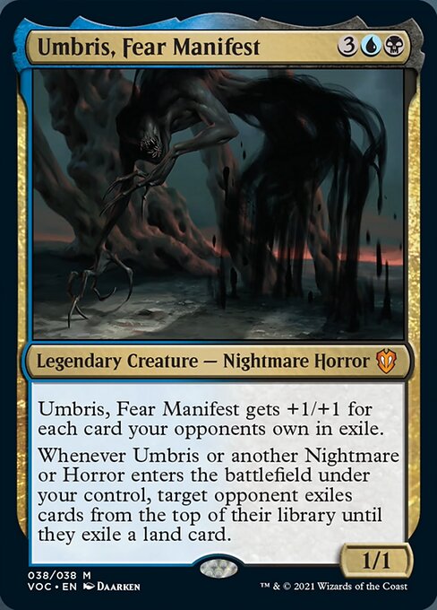 Umbris, Fear Manifest (Commander 2021 Crimson Vow) Medium Play