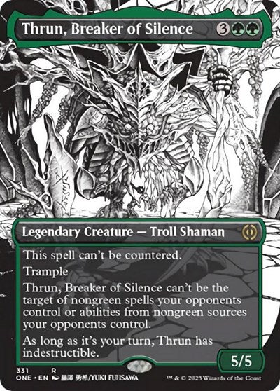 Thrun, Breaker of Silence (Borderless) (Phyrexia: All Will Be One) Light Play Foil