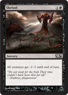Shrivel (Magic 2014 Core Set) Medium Play