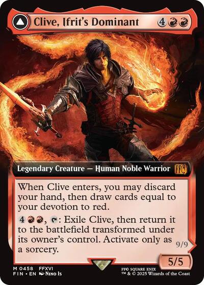 Clive, Ifrit's Dominant (Extended Art) (Universes Beyond: FINAL FANTASY) Light Play Foil