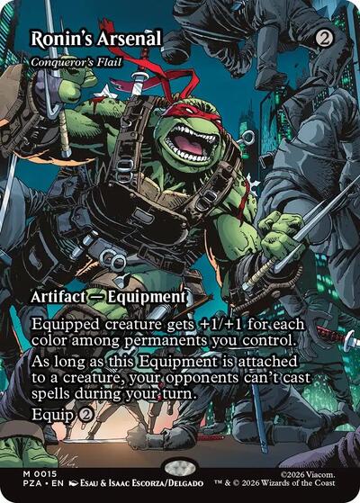 Ronin's Arsenal - Conqueror's Flail (Borderless) (Teenage Mutant Ninja Turtles Eternal-Legal) Near Mint Foil