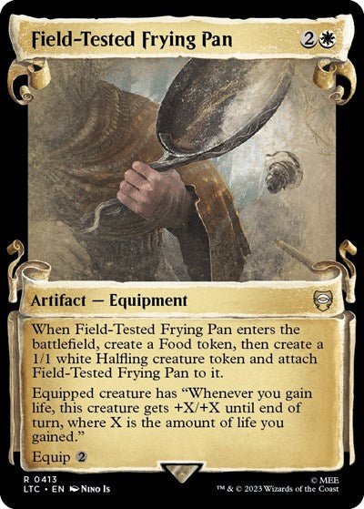 Field-Tested Frying Pan (Showcase Scrolls) (Commander: The Lord of the Rings: Tales of Middle-earth) Light Play Foil