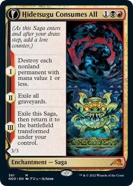 Hidetsugu Consumes All (Showcase) (Kamigawa: Neon Dynasty) Medium Play