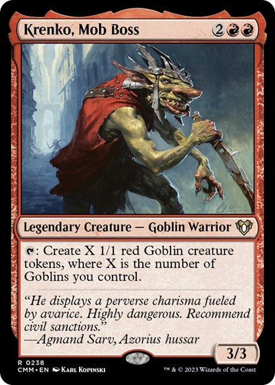 Krenko, Mob Boss (Commander Masters) Light Play Foil