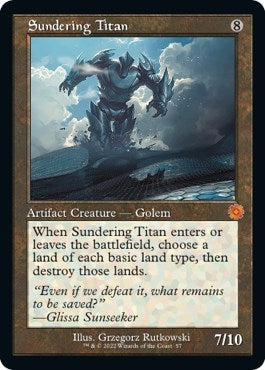 Sundering Titan (The Brothers' War: Retro Frame Artifacts) Light Play Foil